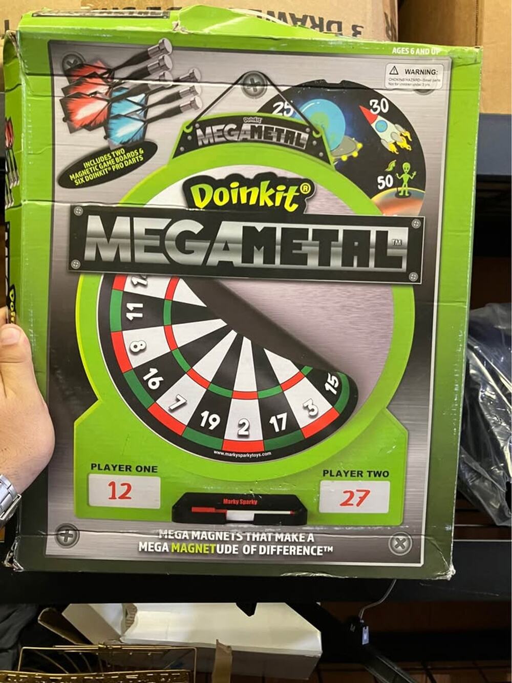 Marky Sparky Doinkit Mega Metal Magnetic Dart Board Game